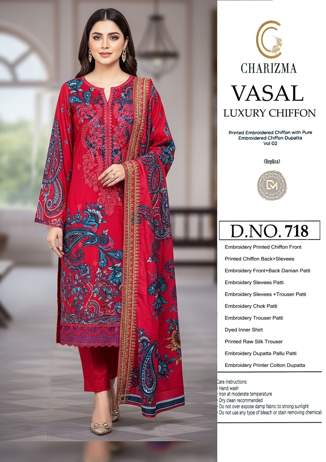 Charizma Vasal Inspired  718dm Magenta - Magenta