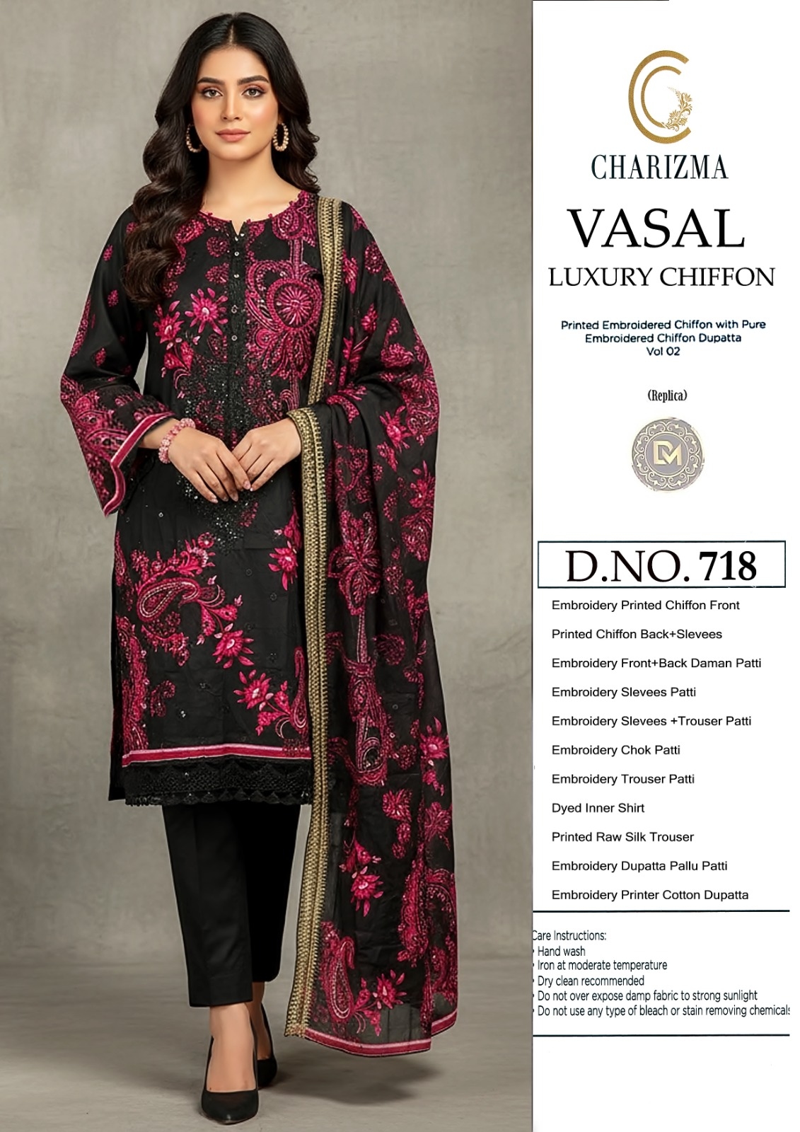Charizma Vasal Inspired  718dm Black - Black